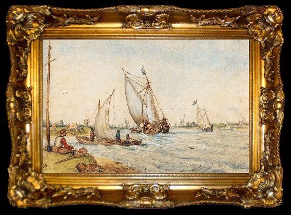 framed  AVERCAMP, Hendrick River Landscape ff, ta009-2